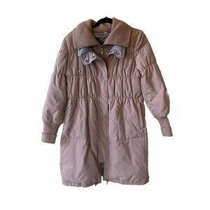Brunello Cucinelli Beige Goose Down Parka Coat Cashmere MISSING HOOD Size 46/ 10